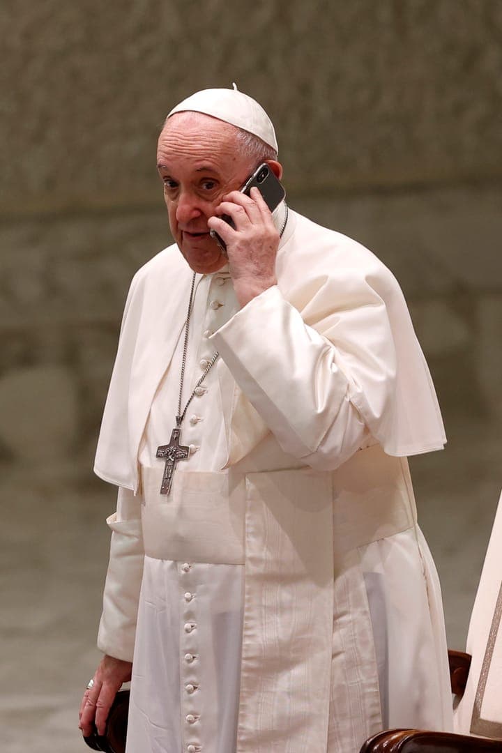 Heaven can wait, maybe, but not a phone call for the pope