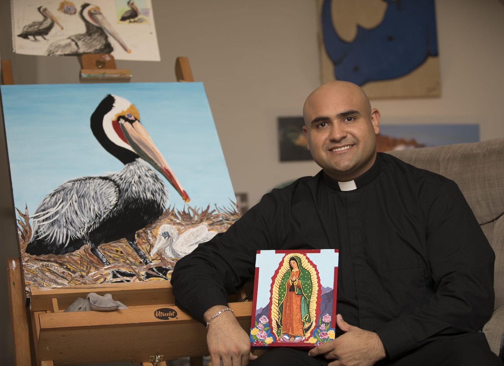 Seminarian preaches with paint; artwork also ‘helps out’ his own prayer